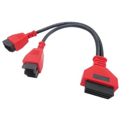 China Different Type Vehicle Custom Multi Color 16 Pin OBD2 Connector OBD2 Y-Adapter Cable OBDII Wiring for sale