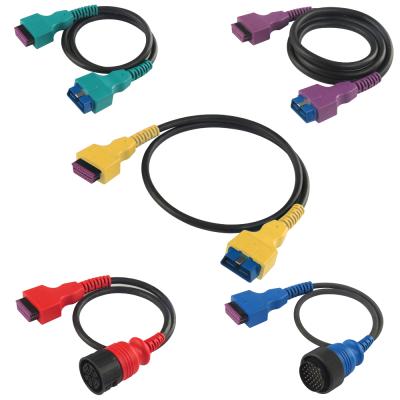 China Electronic Assembly Harness OBDII PCB Electrical Socket Obd2 Pin Splitter Obd2 Y Plug Right Angle Male Female Cable for sale