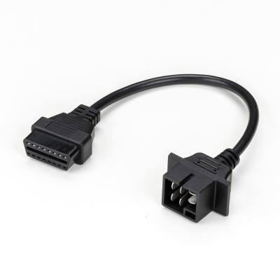 China Chrysler OBD 16 Female Pin Connector to 6 Pin Male Connector OBD Adapter Extension Cable for sale