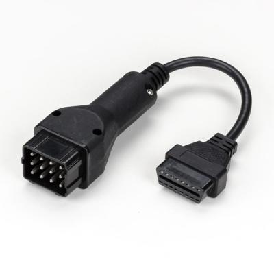 China PA66 Or According Order OBD 16 Pin Female Connector To 12 Pin Male Connector OBD Adapter Extension Cable for sale