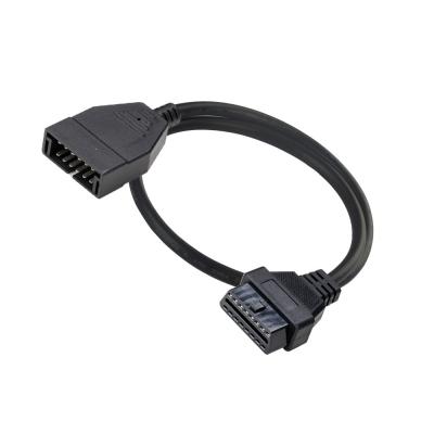 China GM OBD 16 Pin Female Connector To 12 Pin Male Connector OBD Adapter Extension Cable for sale