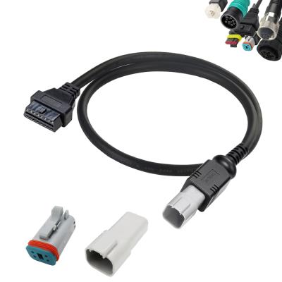 China German Automotive DT Series Auto Cable 6 Pin Male Female Connector for sale