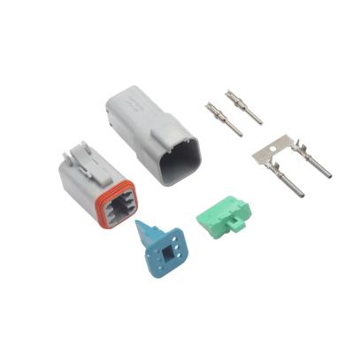 China Automotive overmolded german style dt06 6pin male female 6pin connector waterproof heavy duty pinout for sale