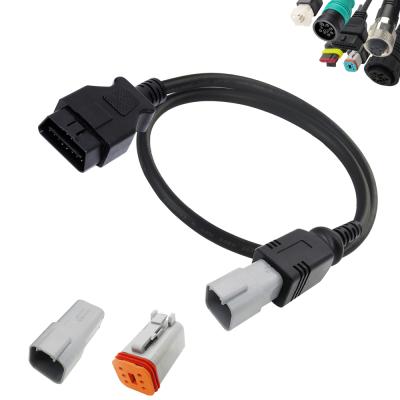 China DT06-6S DT04-6P DTM06-6S DTM04-6P Plug Automotive Automotive Plug Molding DT Extension Cable DTM 6 Pin German Male Female Connector for sale