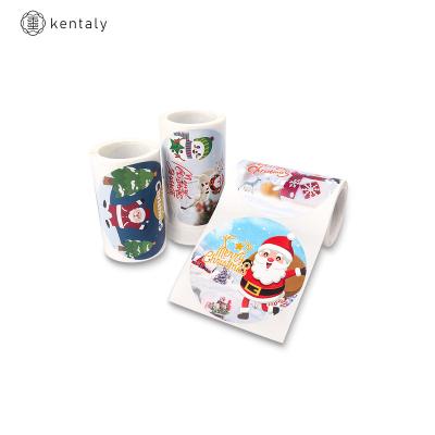 China Waterproof Sticker 2022 Cartoon Christmas Theme Stationery Holiday Stickers Decorative for sale