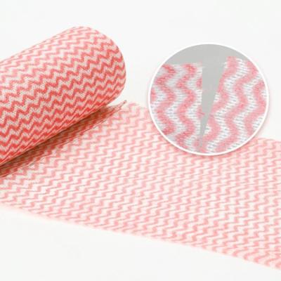 China Spunlace nonwoven fabric clean cloth colorful printed wavy type for sale