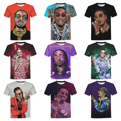 China 2022 American Quavo QUICK DRY HOT HITTER 3D Printing Quavious Keyate Marshall Cool T-shirt Harajuku Street Trend Unisex Tops for sale