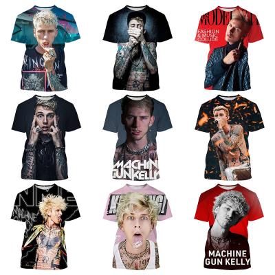 China 2022 QUICK DRY Kelly Men's Hit Song All Star (MGK) All Star Machine Gun 3D Printing Cool T-shirt Harajuku Street Trends Unisex Tops for sale