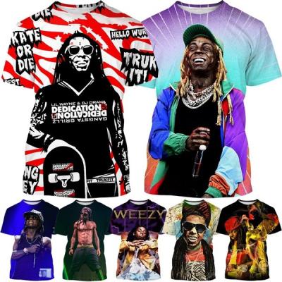 China Lil Wayne QUICK DRY 3D Printed Shirt For Men Fashion Short Sleeve 3D Printing Shirt From Men Summer Breathable Tees Simple Style Tops for sale