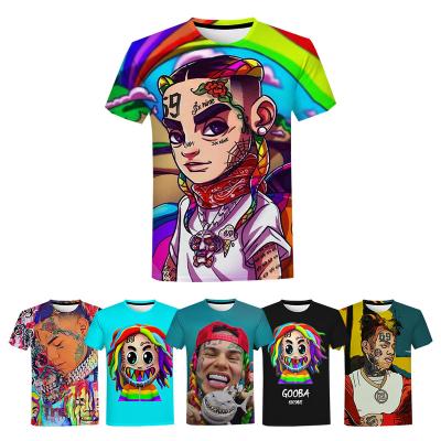 China Hitter 69 6ix9ine Tekashi69 QUICK DRY 3D Printed Shirt For Men Sport Casual O-Neck 3D Printing Shirt Mens Fashion Tees Tops Clothing for sale