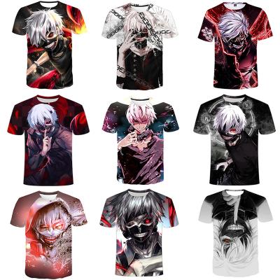 China QUICK DRY 3D Shirt For Men's Tokyo Ghoul Hororr 3D Printing Men's Casual Japanese Anime Shirt Tops Hip Hop Oversized Clothes for sale