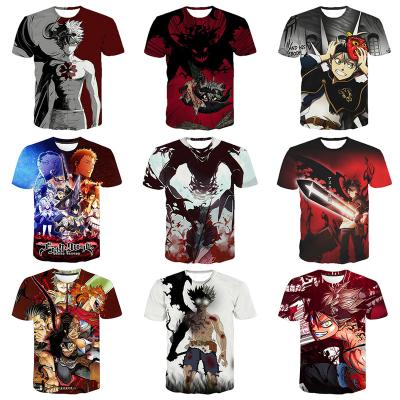 China QUICK DRY Black Clover 3D Printed Shirt For Men Shape Anime 3D Printing Shirt Mens Cool Harajuku Short Sleeve Streetwear Full Sleeve for sale