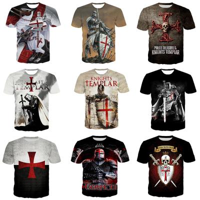 China Knights Templar QUICK DRY 3D Printed T Shirt For Men Fashion Casual 3D Printing T Shirt From Women Mens Hip Hop Streetwear T Shirt Tee Tops for sale