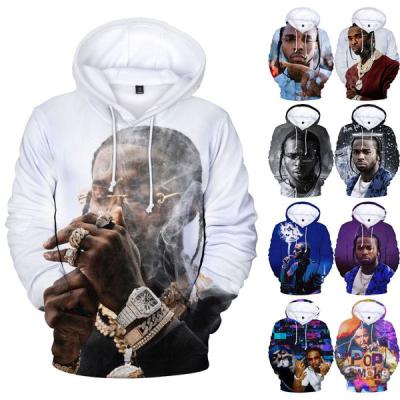 China Anti-pilling Hot Rapper Star Men 3D Printed Hoodies For Men Hip Hop 3D Printing Mens Hoodies Fashion Harajuku Funny Oversized Pullover for sale