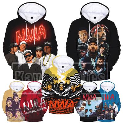 China Anti-pilling N.W.A 3D Printed Hoodies For Men's Hot American Hitter 2022 3D Printing Men's Hot Fashion Cool Oversized Pullover Hoodies for sale