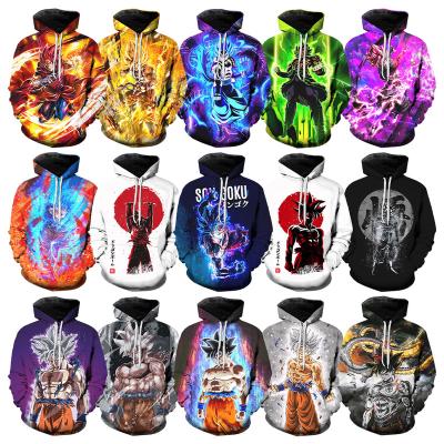 China Anti-pilling New Hot Design 3D Printed Hoodies For Men Super Saiya 3D Printing Mens Harajuku Son goku Fashion Oversized Pullover Hoodies for sale