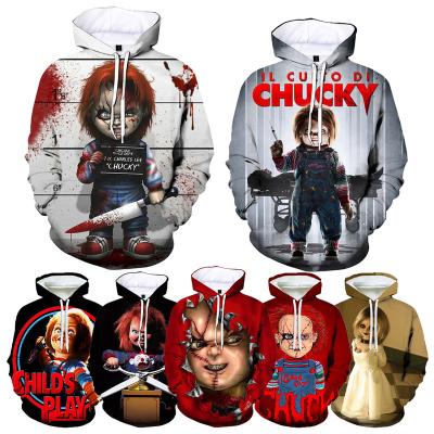 China Anti-pilling Chucky 3D Printed Hoodies For Men's Horror Movie 3D Printing Casual Fashion Harajuku Funny Oversized Pullover Hoodies for sale