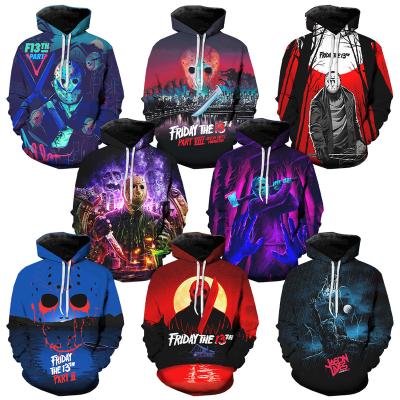 China Anti-pilling Halloween 2022 3D Printed Hoodies For Men's Horror Movie 3D Printing Men's Casual Fashion Oversized Pullover Hoodies for sale