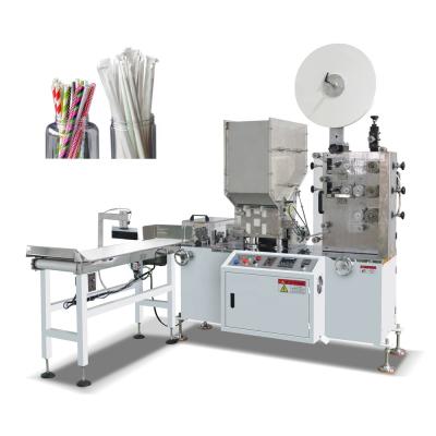 China Food Automatic Single Person Paper Drinking Straw Wrapping Packing Machine for sale