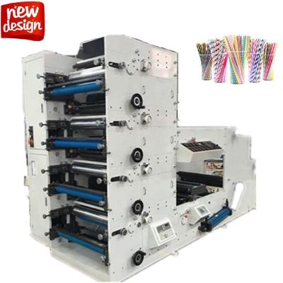 China Printer Upgrade Two Color 650mm Drinking Straw Roll Label Flexo Paper Printing Machine for sale