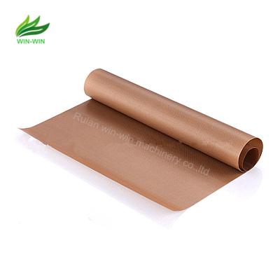 China Factory 0.12mmx100cmx5m High Temperature Coated Fiberglass PTFE Adhesive Tape Without Glue For Bag Machine Parts for sale