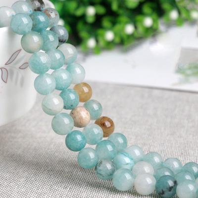 China Fashionable 4/6/8/10/12 mm Natural Gemstone Strands Stone Round Amazon Loose Beads For DIY Jewelry Making for sale