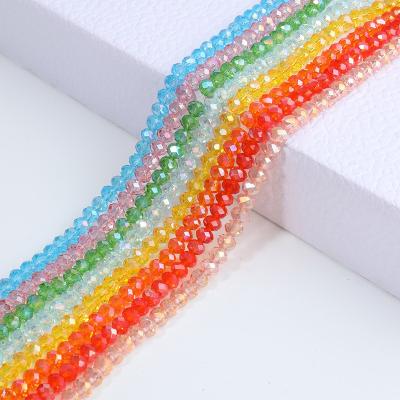 China Wholesale Factory Price Jewelry Making Colorful Gemstones 8mm Round Glass Crystal Rondelle Beads For Jewelry Making for sale