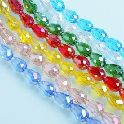 China Crystal 3*5mm/4*6mm/6*8mm Color Teardrop Coating Pear ab Shape Opaque Crystal Glass Lot Loose Beads Wholesale For Jewelry Making DIY for sale