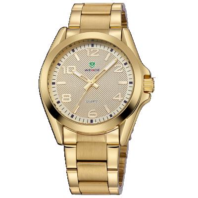 China WEIDE Day/Date Fashion Mens Analog Watch Luxury Gold Plated Automatic Driver Quartz Wrist Watch for sale