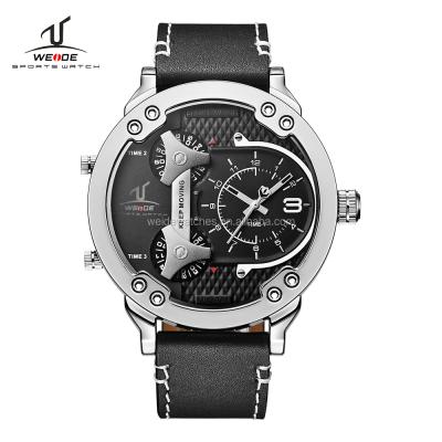 China WEIDE Automatic Date New Arrival Genuine Leather Watches UV1506 Factory Price Men's Watches For Wholesale for sale