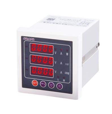 China For Measuring Various Kinds Of 3 Parameters 96*96mm Electric Red Display Three Phase Voltage Multifunction Digital Multimeters for sale