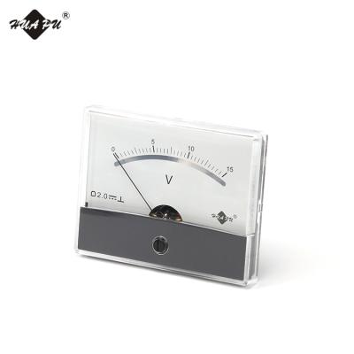 China Movable Type Panel Voltage Meter Coil Structure DC Rectangle Shape Indicator Voltmeter PM-3 86*64.5mm for sale