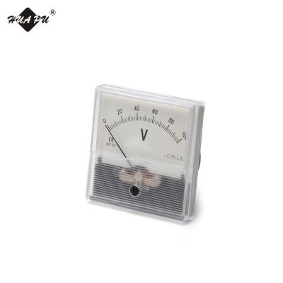 China Moving Type Panel Voltage Meter Coil Structure DC Rectangle Shape Indicator Voltmeter HP-80 80*80mm 80*80mm for sale