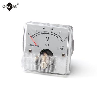 China Moving Type Panel Voltage Meter Coil Structure DC Rectangle Shape Indicator Voltmeter HP-50 50*50mm 50*50mm for sale