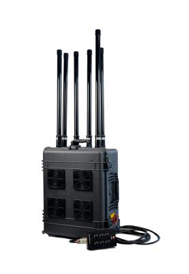 China High Power Draw Bar Box Jammer With 6 Channels And 600W High Power Blocks UAV Signals Up To 3000Meters. for sale