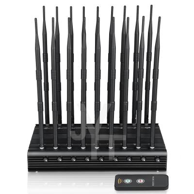 China 18 antennas signal jammer blocking all 2G 3G 4G 5G WIIFI GPS RF LOJACK signals with remote control. for sale