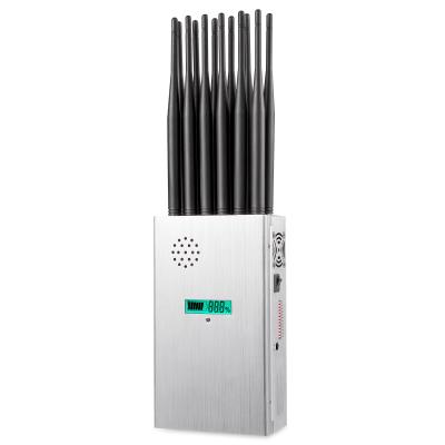 China 12 Antennas Full Bands Multifunctional Mobile Phone Signal Jammer Blocking  All 2G.3G.4G.5G Cellphone Signals and GPSL1 WIFI Lojack Signals à venda