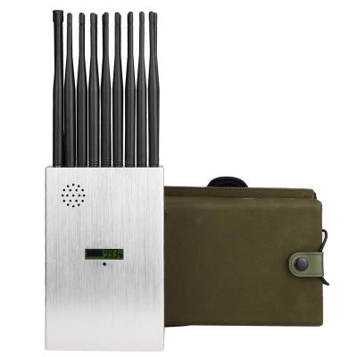 China 18 antennans portable signal jammer blocking mobile phone 2G, 3G, 4G, 5G and GPSL1, GPSL2-L5, GPSL3-L4 , 2.4GWIFI, 5.2GWIFI, 5.8GWIFI, UHF, RF, Lojack signals. à venda