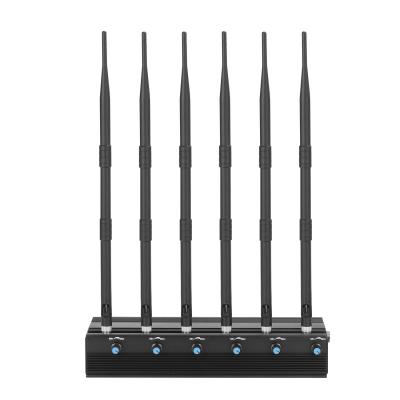 China Adjustable 20 watt 6 Antennas High Power 2G 3G 4G(LTE+Wimax) Jammer for sale