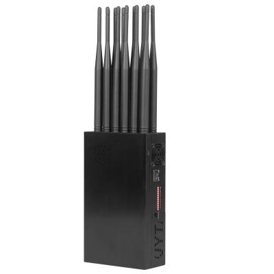 China 12 Antennas Plus  2G.3G.4G.5G Cell Phone Signal Jammer GPS.WIFI LOJACK Wit  longer 2.0dbi gain antennas.12000Mah battery for sale