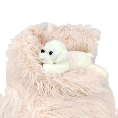 China Wholesale Auto Upholstery Factory Monster Plush Long Pile Artificial Faux Fur Fabrics Pile Plush for sale