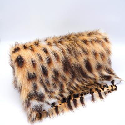 China Auto Upholstery Stretching Animal Skin Faux Fur Plush Pile Luxurious Printed Artificial Mink Faux Fur Fabrics for sale