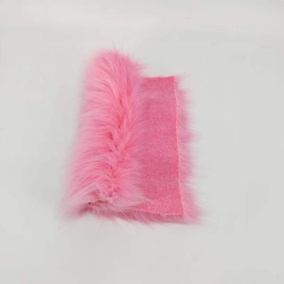 China 2400gm Width 185cm Automatic Fake Upholstery Chinese Factory Whole Sale Faux Fox Fur Luxurious High Quality Artificial Plush Fabrics for sale