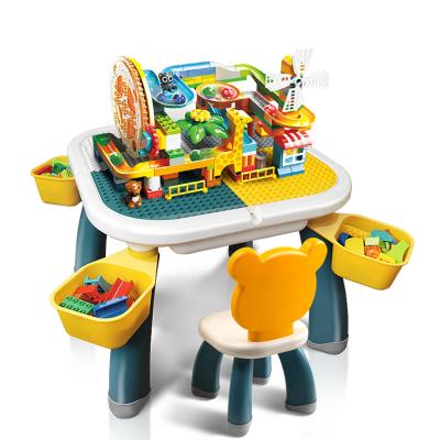 China Building Toy Anyuan Boy High Quality Multifunctional Educational Building Blocks Toys Children Study Table for sale