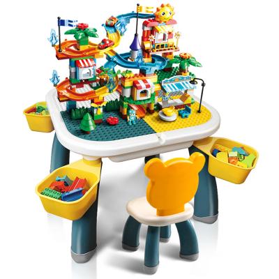 China Expand Creativity Anyuan Boy Hot Selling Quality Wholesale Kids DIY Children Learning Toys Building Blocks Sets Table for sale