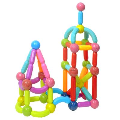 China Kids Educational Assembling Toy Ball Magnetic Sticks Building Blocks Blocks Game Assembly Toys Magnet Building for sale