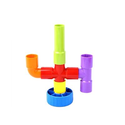 China Toy Factory Sale Plastic Building Pipe Building Blocks Building Blocks Children's Educational Pipe To Insert Toys for sale