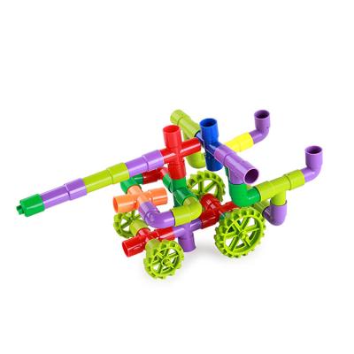 China Construction Toy Educational Model Pipe Building Blocks Toy 72pcs Children Building Toy Blocks for sale