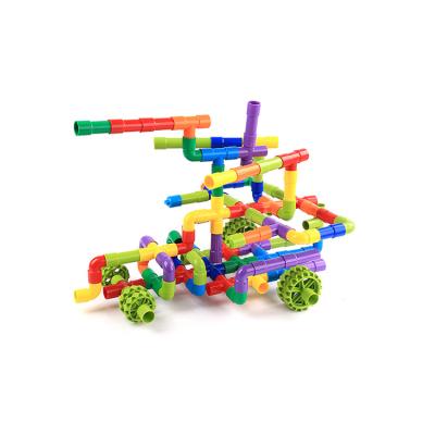 China Construction Toy Pipe Building Blocks Plastic Model Toys Educational Building Blocks Children for sale