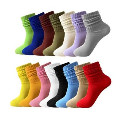 China Good quality 2021 QUICK DRY extra long women's high knee sleep ruffle crack! crack! loose custom boot cotton slouch socks at any length for sale